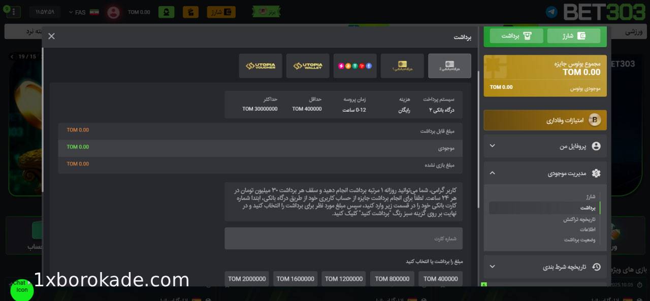 برداشت از بت 303